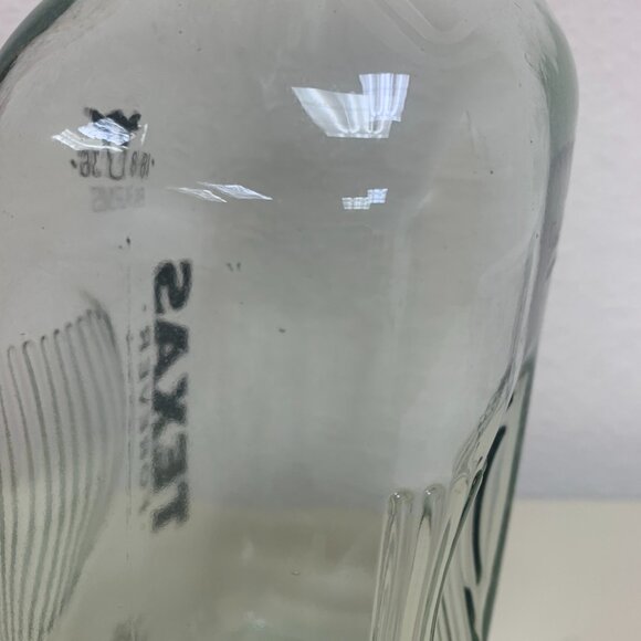 BOTTLE - 64oz 1836 FARMS glass milk bottle black cap TEXAS FOREVER Terrell Farms - Picture 4 of 9